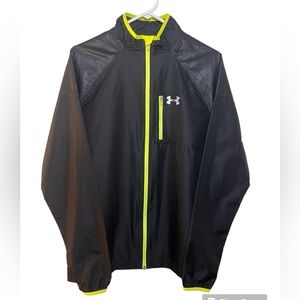 Under Armour Men's Light Weight Zip Up Running windbreaker Jacket Size Medium